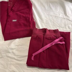 Burgundy FIGS scrub set